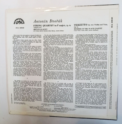 Винтажная виниловая пластинка LP Dvorak Дворжак,Smetana Quartet, Members Of The Vlach Quartet String Quartett in F Major, Op. 96 Terzetto For Two violins And Viola, Op. 74 (Чехословакия 1962)