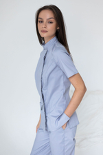 Блуза женская м222 toray стретч серый29