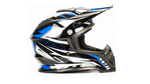 Шлем мото кроссовый HIZER B6197 №4 (M) black/blue/white