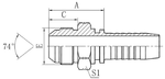 Фитинг DN 10 JIC (Ш) 9/16