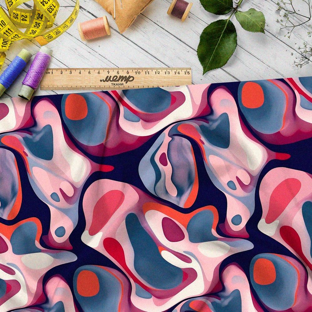 Ткань премиум атлас взрывной креатив