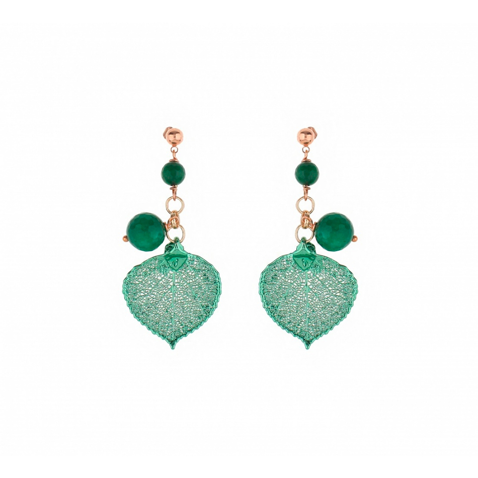 Серьги листья Ester Bijoux Aspen OR903-R BR