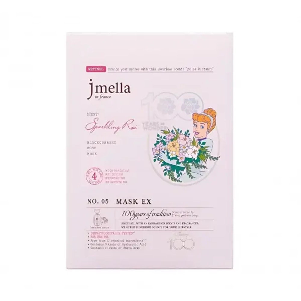 Маска тканевая роза и мускус Jmella Disney Daily Mask EX Sparkling Rose, 30 мл