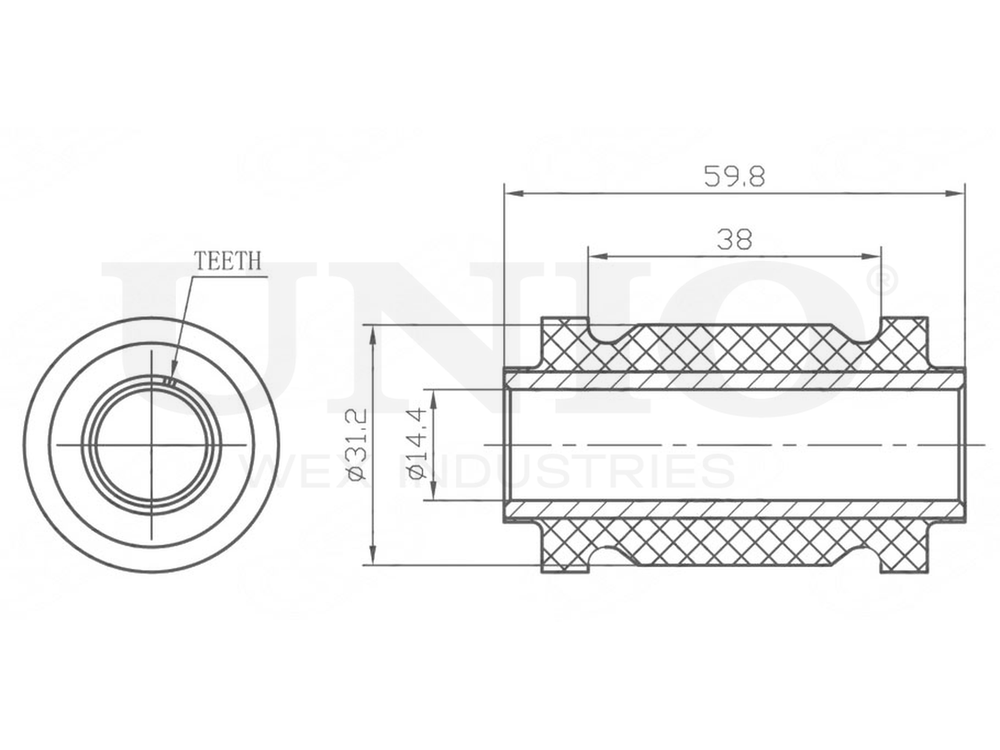 Сайлентблок передний переднего нижнего рычага UNIO RMP-20422