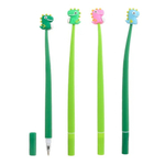 Ручка шариковая, Basir, синие чернила, серия "Динозаврик", гибкий корпус с фигуркой, 48 шт