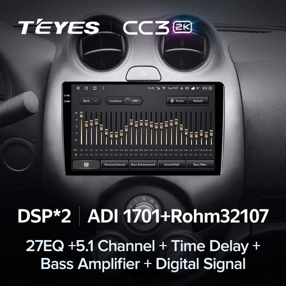 Teyes CC3 2K 9"для Nissan March 2010-2013