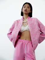 Peony pink bomber jacket