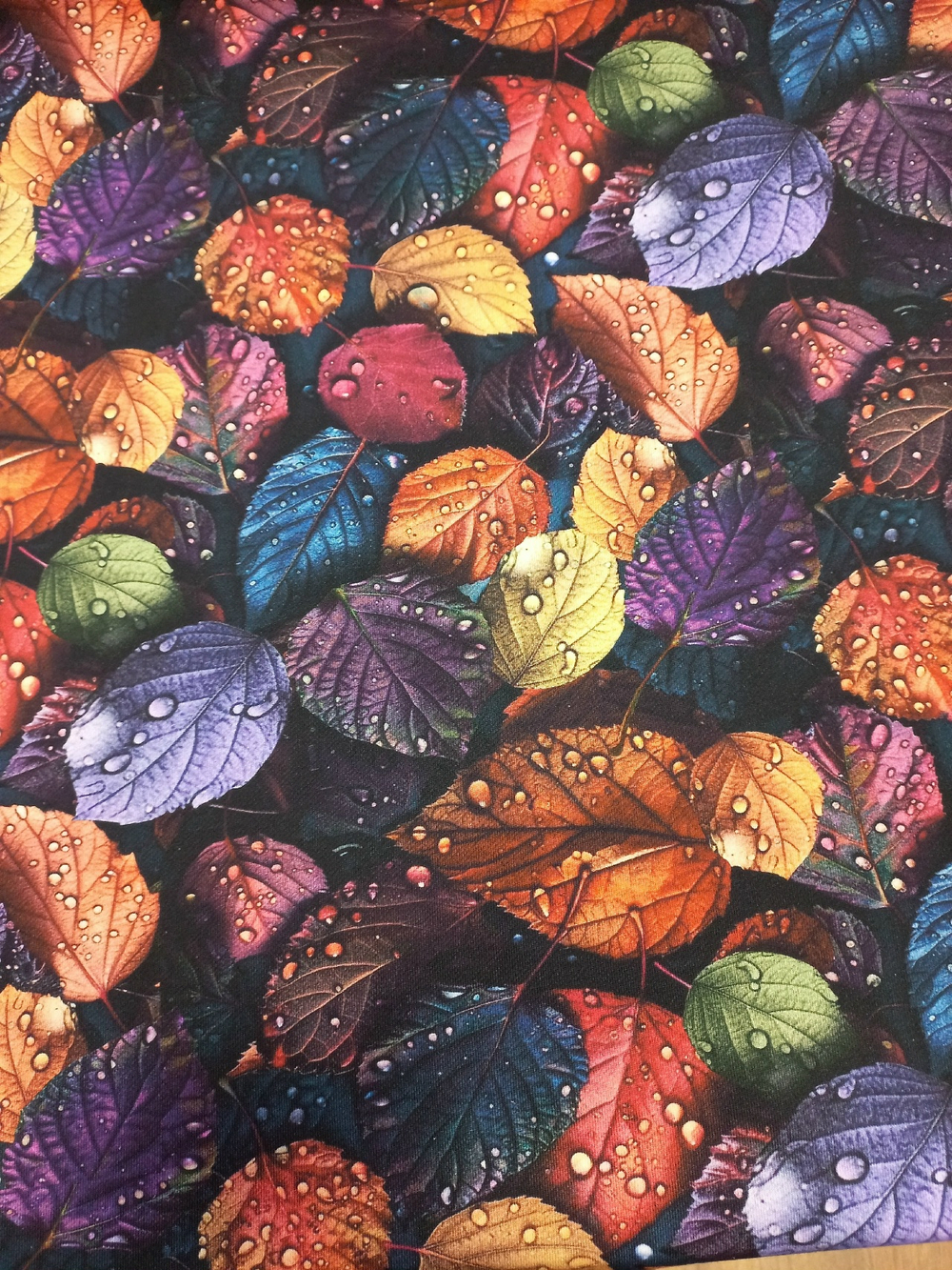 Футер 3х нитка петля Листья