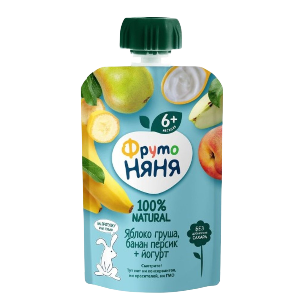 Пюре "Фруто няня" ассортимент 90г (Дой пак)