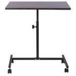 Стол BRABIX "Smart CD-015", 600х380х670-880 мм, ЛОФТ, регулируемый, колеса, металл/ЛДСП ясень, каркас черный, 641887