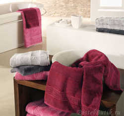 Полотенце 50x100 Cawo Noblesse 1001 темно-бордовое