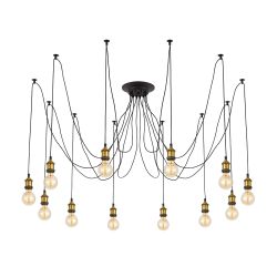 Citilux Эдисон CL451121 Люстра паук Венге Бронза