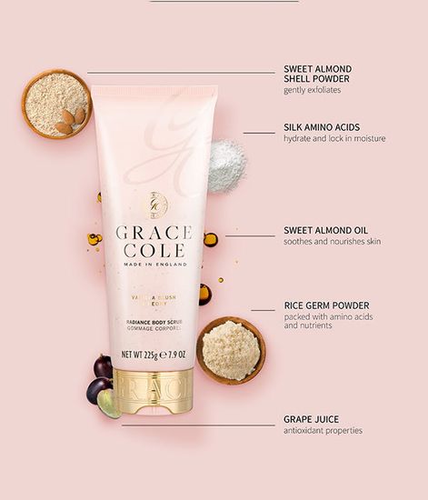 Ваниль и пион скраб для тела, Grace Cole