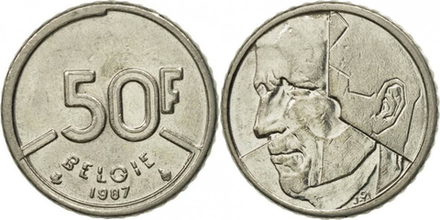 Бельгия 50 франков, 1987 - 1993 BELGIE XF