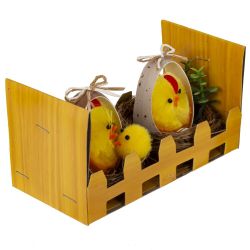 GAEM Набор из 2-х изделий декоративных "Гнездо пасхальное" (5,5*5), L11 W6 H6 см