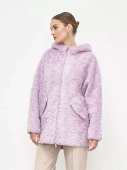 Шуба из шерсти чебурашка тедди, розовая, SilverFox