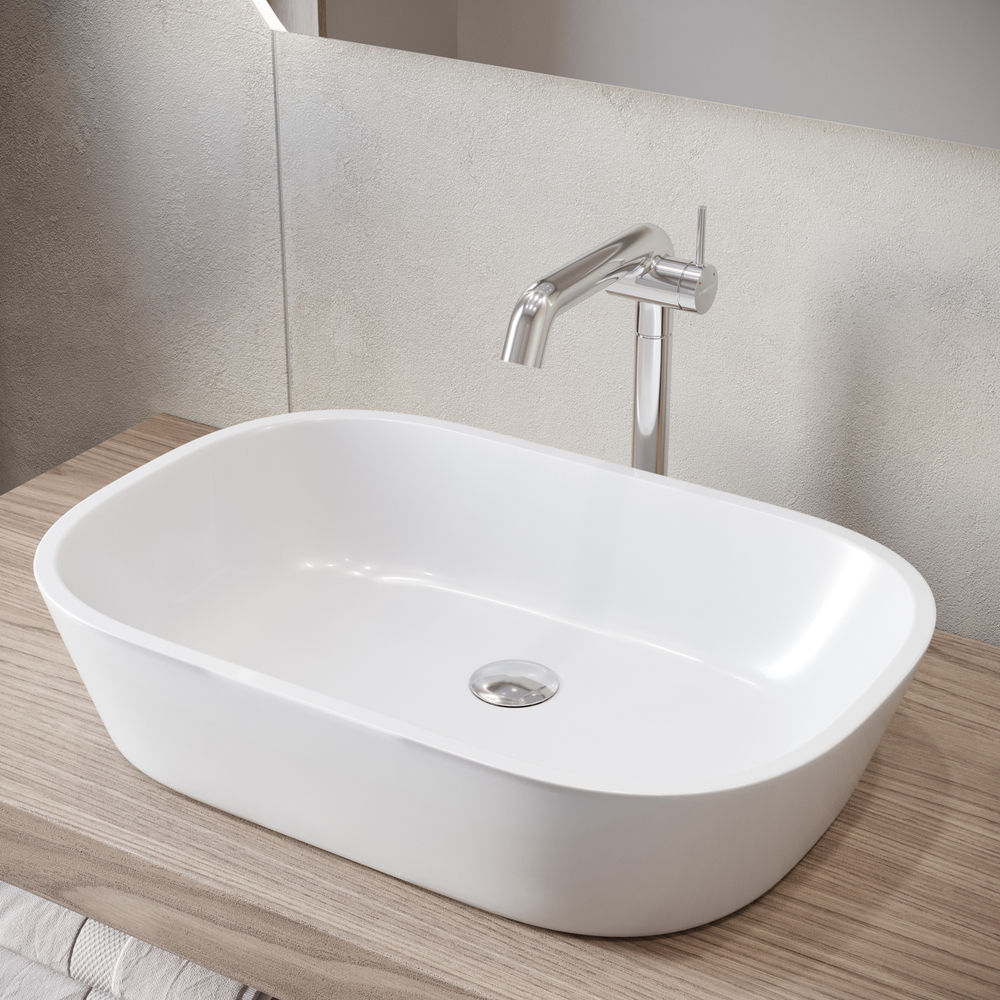 Смеситель для раковины STWORKI Лунд S25025CR + донный клапан SD-001CR хром