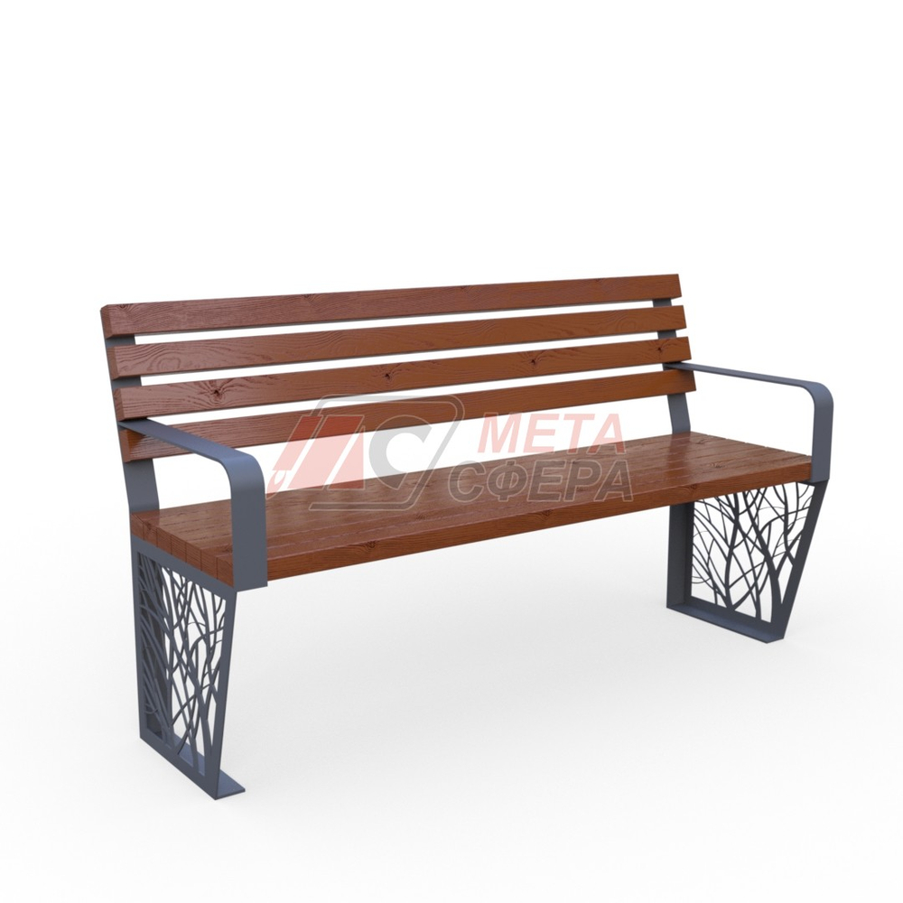 Скамейка Тверь с подлокотниками