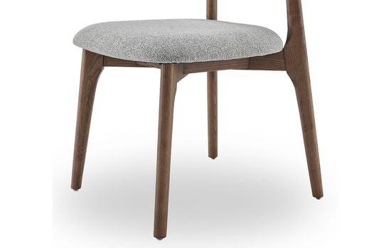 Cтул Comfy 2 cерая ткань, ножки орех
