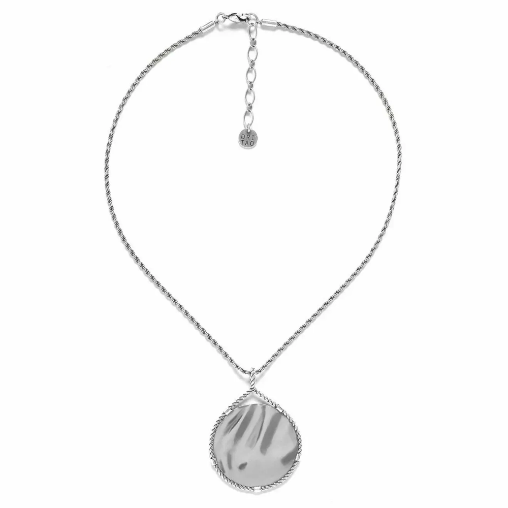 Колье ORI TAO, Couture, фактурный металл, OT24.1-15-31721 (серебристый)