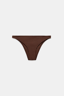 ZARA ОДНОТОННЫЕ ПЛАВКИ-БИКИНИ, КОРИЧНЕВЫЙ