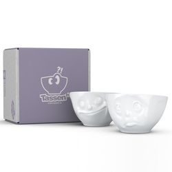 Набор чаш Happy & Oh please, 200 мл, белый, 2 шт.