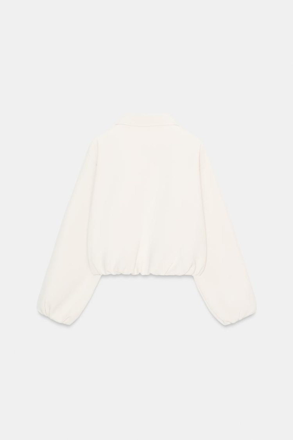 ZARA КУРТКА С ЗАСТЕЖКОЙ-МОЛНИЕЙ, ЭКРЮ