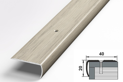 Порог ПУ-06 40*20*900 мм ясень белый ЛУКА