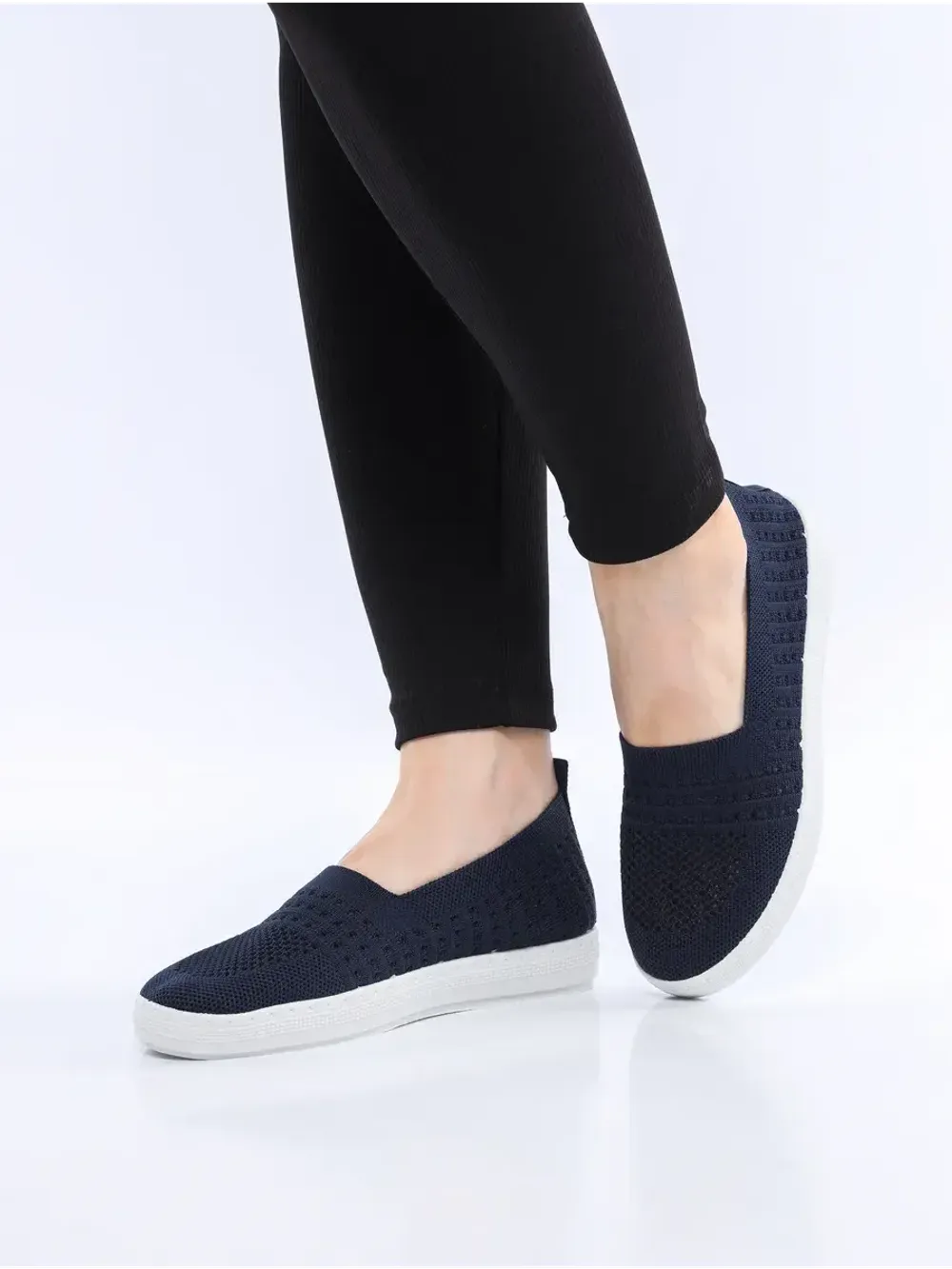 Мокасины летние текстильные