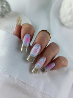 Lucky Rose Слайдеры наклейки для длинных ногтей 427