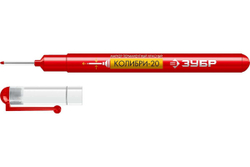 Перманентный маркер для отверстий ЗУБР Профессионал Колибри-20 0,7 мм, красный 06328-3