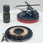 Ароматизатор-игрушка -на торпеду- Вертолет - солн батар (жидк)- YC-37RD Red