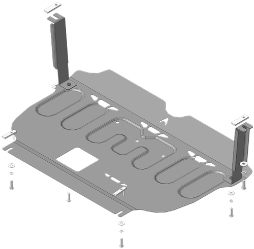 Защита картера двигателя, КПП. 1,5 мм, Сталь. для Hyundai Tucson 2018-2021, Motodor.51011