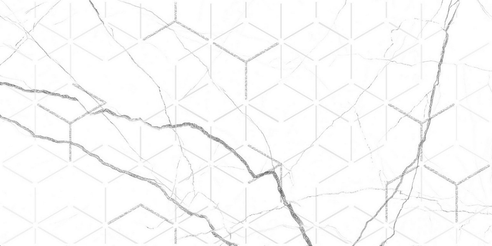 Декор керамический Siluet белый 50*25 GT124VG