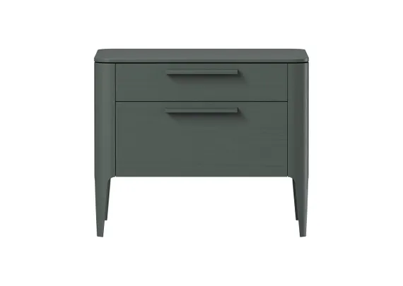 Тумба прикроватная Type oak 2 ящика ширина 60 см (темно-серый)