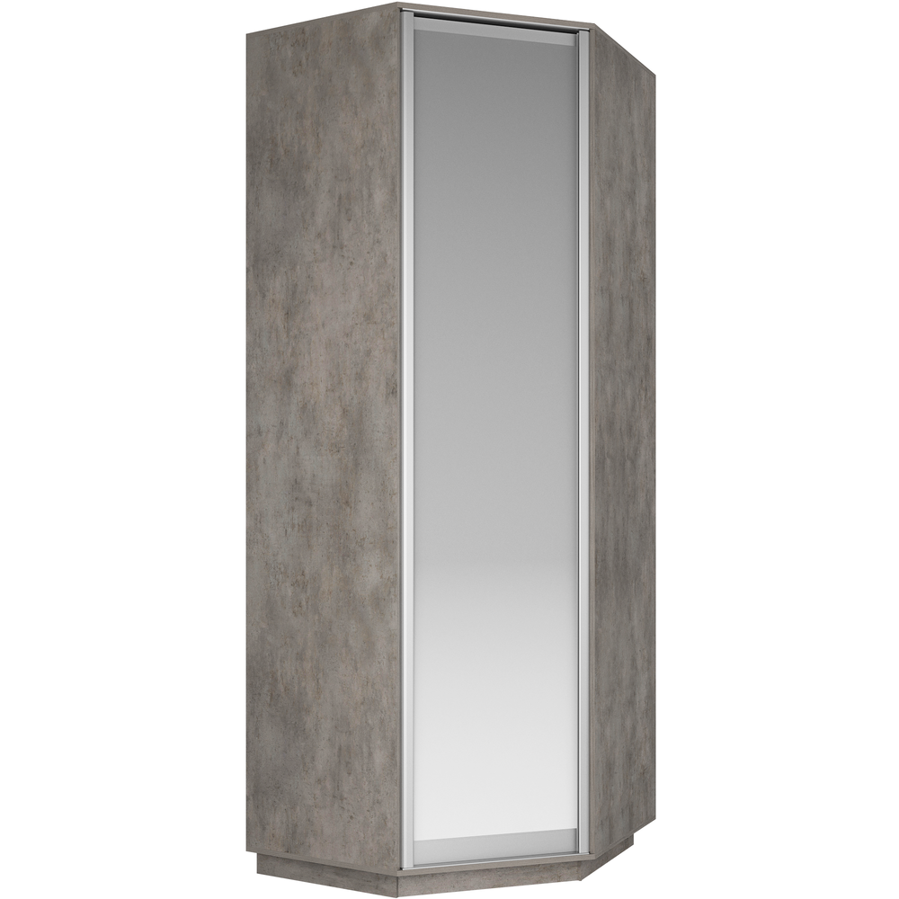 Шкаф угловой "Экспресс" с зеркалом (Бетон) 2400х900х900, МК Е1, г.Белореченск