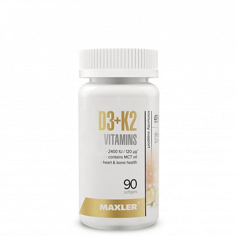 Vitamin D3 + K2 90 капс. (Maxler)