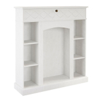 Камин-стеллаж Абау 1 ящик с подсветкой, белый