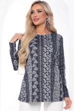 Джемпер "Авелин" (принт/темно-синий) Б8401 LT Collection (Акция)