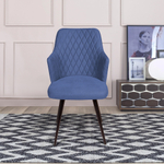 Стул поворотный на 90 градусов, функция возврата, антишум Hunt ромб, бархат синий 29 / чёрный конус