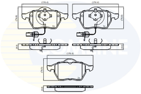 COMLINE - CBP11025-CML - Brake Pad Set, disc brake