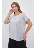 Блузка с пайетками короткий рукав