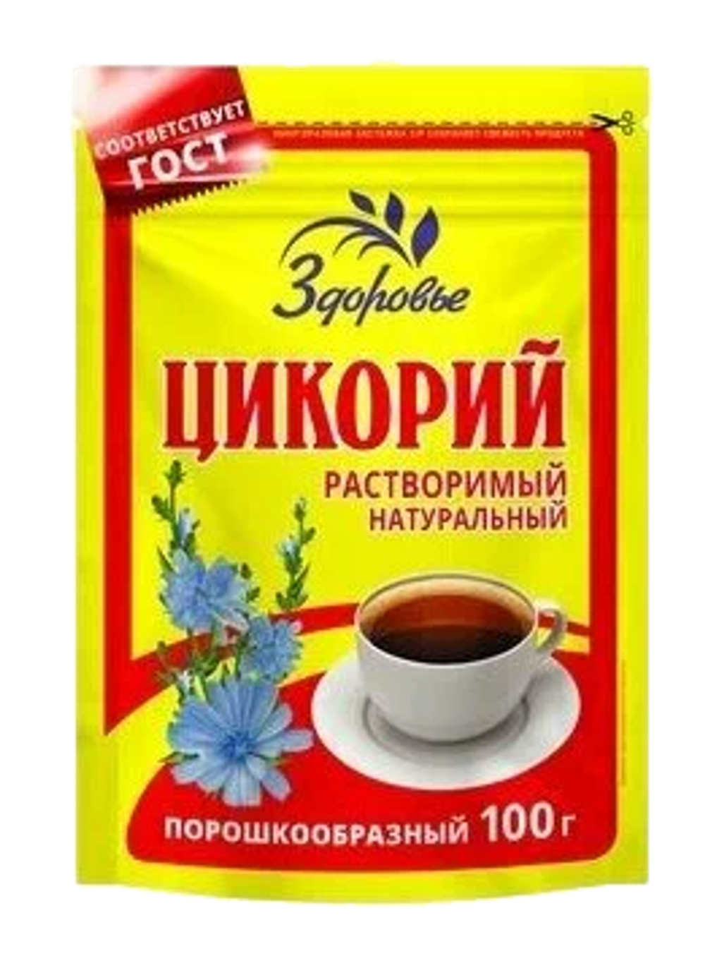 Цикорий Здоровье, порошкообразный 100 гр пакет