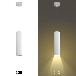 PL1 GU10 WH 300 Подсветка ЭРА подвесной, GU10, D80*300мм, белый | Подвесные светильники