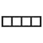 Рамка пластиковая VOLTUM S70 на 4 поста, (черный матовый)