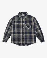 Рубашка  RUFF Global ripped plaid темно-синяя