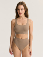 Бесшовные трусы с высокой посадкой