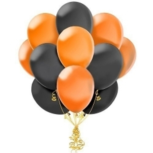 Облако шаров «Черно-Оранжевые»