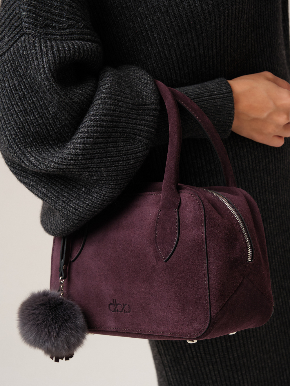 Замшевая сумка DBR 31348 сливовый