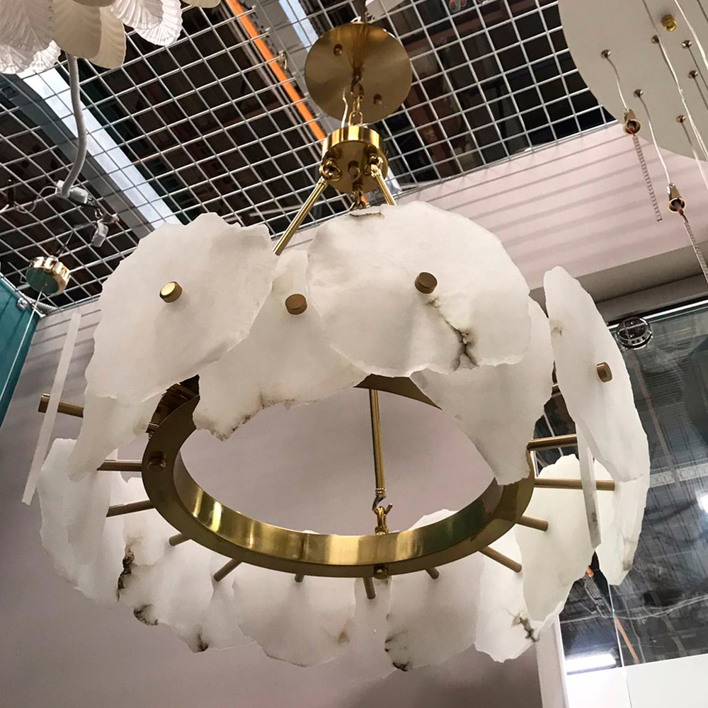 Люстра Cloyd KNOSS-A C1 / Ø60 см - алебастр - латунь (арт.10919)